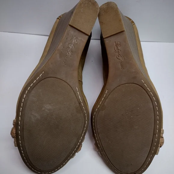 Lucky Brand "Grace" leather wedges shoes size 10M - Picture 11 of 11